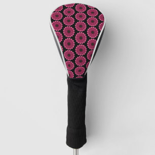 Leuchtende rosa Fantasieblume Abstrakte neonfarb Golf Headcover