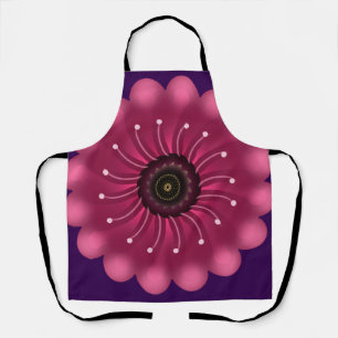 Leuchtende rosa Fantasy-Blume Abstrakte neonfarb Schürze