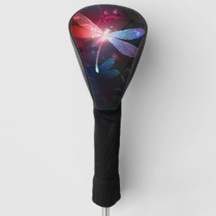 Leuchtende rote Libelle Golf Headcover