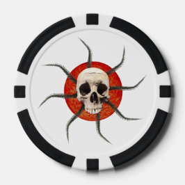 Leuchtende Schädel für immer Pokerchips