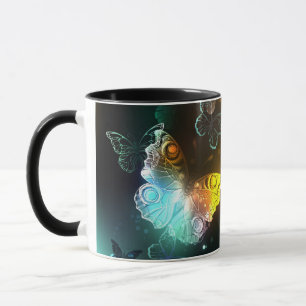 Leuchtende Schmetterlinge und Nachtfalter Tasse