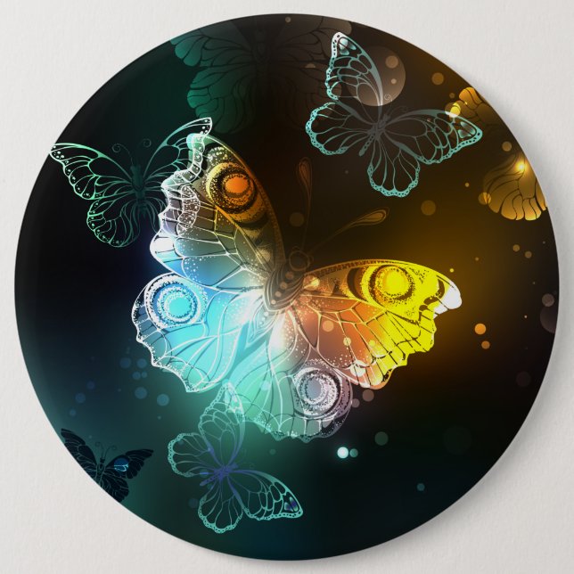 Leuchtende Schmetterlinge und Nachtschmetterlinge Button (Vorderseite)