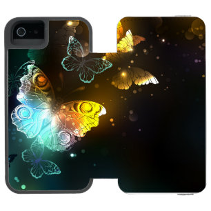 Leuchtende Schmetterlinge und Nachtschmetterlinge Incipio Watson™ iPhone 5 Geldbörsen Hülle
