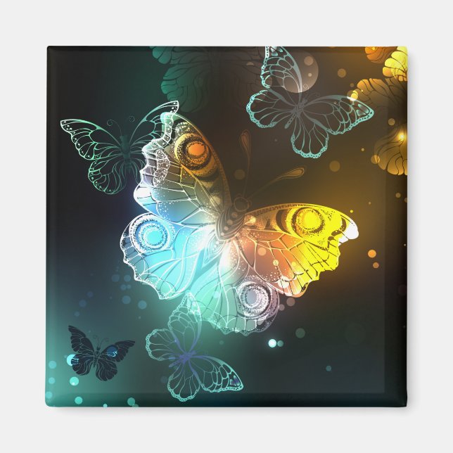 Leuchtende Schmetterlinge und Nachtschmetterlinge Magnet (Vorne)