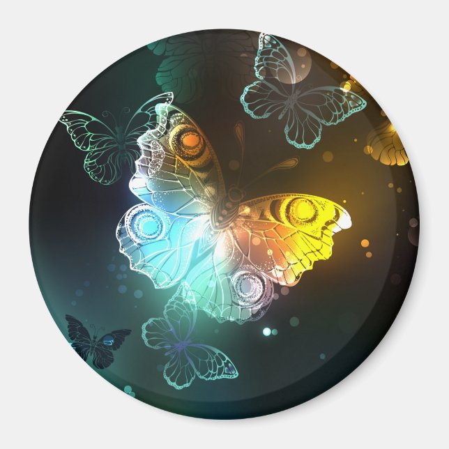Leuchtende Schmetterlinge und Nachtschmetterlinge Magnet (Vorne)