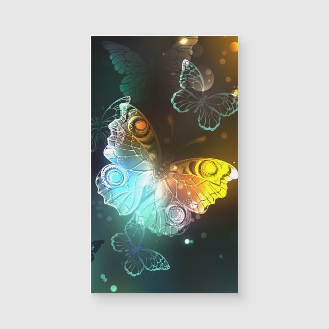 Leuchtende Schmetterlinge und Nachtschmetterlinge Magnetkarte (Vorderseite)