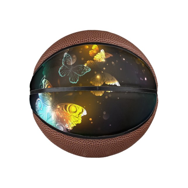 Leuchtende Schmetterlinge und Nachtschmetterlinge Mini Basketball (Vorderseite)