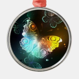 Leuchtende Schmetterlinge und Nachtschmetterlinge Ornament Aus Metall