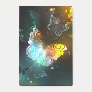 Leuchtende Schmetterlinge und Nachtschmetterlinge Post-it Klebezettel