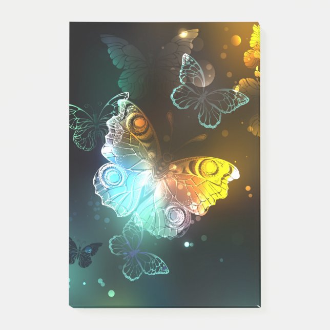 Leuchtende Schmetterlinge und Nachtschmetterlinge Post-it Klebezettel (Vorderseite)