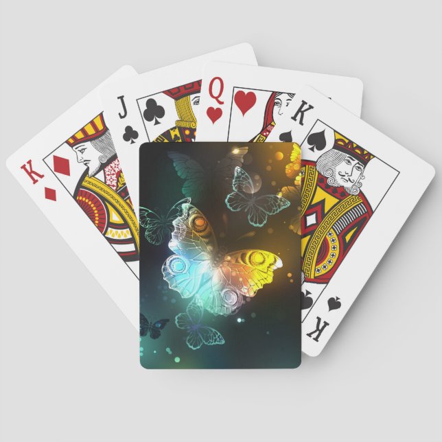 Leuchtende Schmetterlinge und Nachtschmetterlinge Spielkarten (Rückseite)