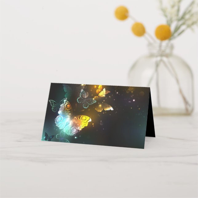 Leuchtende Schmetterlinge und Nachtschmetterlinge Terminkarte (Vorderseite)