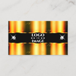 Leuchtende schwarze schwarze Diamanten mit Logo Visitenkarte