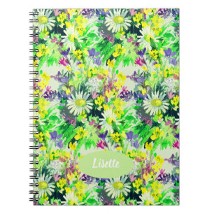 Leuchtende Sommerwildblumen Notizblock