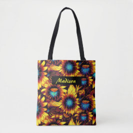 Leuchtende Sonnenblumen Tasche