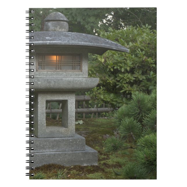 Leuchtende Steinlaterne im Japanischen Garten Notizblock (Vorderseite)