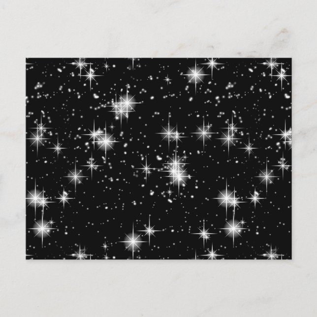 Leuchtende Sterne im Weltraum Postkarte (Vorderseite)