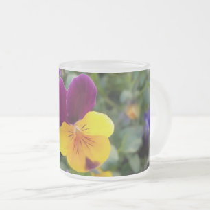 leuchtende Stiefmütterchen Mattglastasse