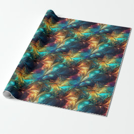 Leuchtende Threads: 3D-Lichtwovendesign Geschenkpapier
