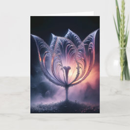 Leuchtende Tulip mit Raindrops zum Geburtstag Karte