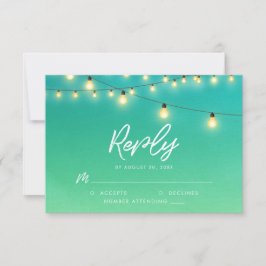 Leuchtende UAWG aus Aquarellglas RSVP Karte