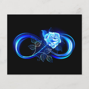 Leuchtende Unendlichkeit mit blauer Rose Flyer