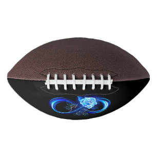 Leuchtende Unendlichkeit mit blauer Rose Football