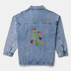 Leuchtende Venusfliegenfalle Jeansjacke