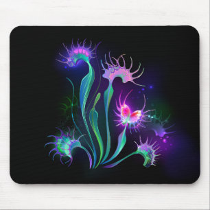 Leuchtende Venusfliegenfalle Mousepad