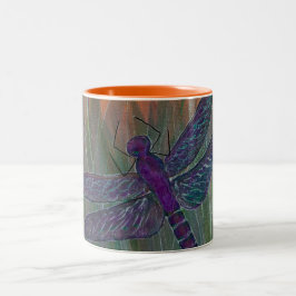 Leuchtende Wind-Libelle Zweifarbige Tasse