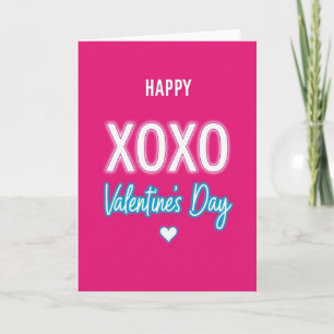 Leuchtende Xoxo Valentinskarte Karte