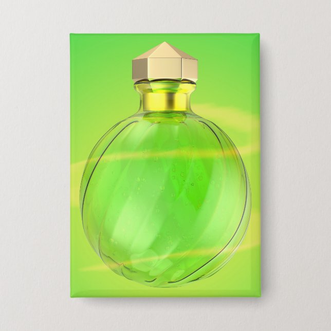 Leuchtende Zaubertrankflasche Button (Vorderseite)