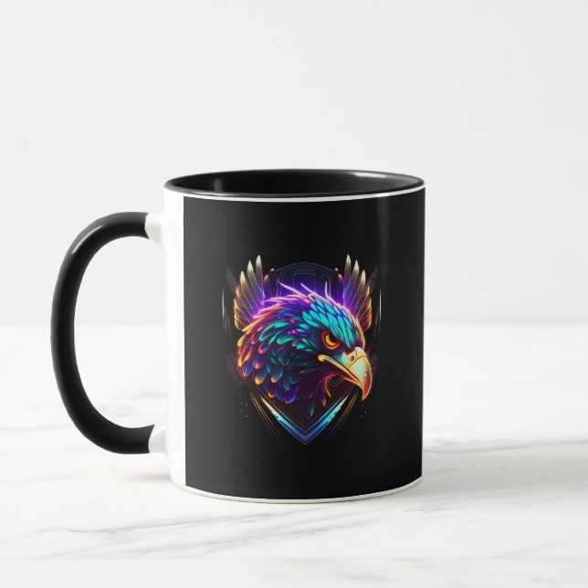 Leuchtender Adler Tasse (Links)