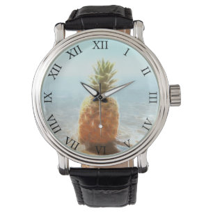 Leuchtender Ananasstrand Armbanduhr