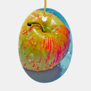 Leuchtender Apfel Keramikornament
