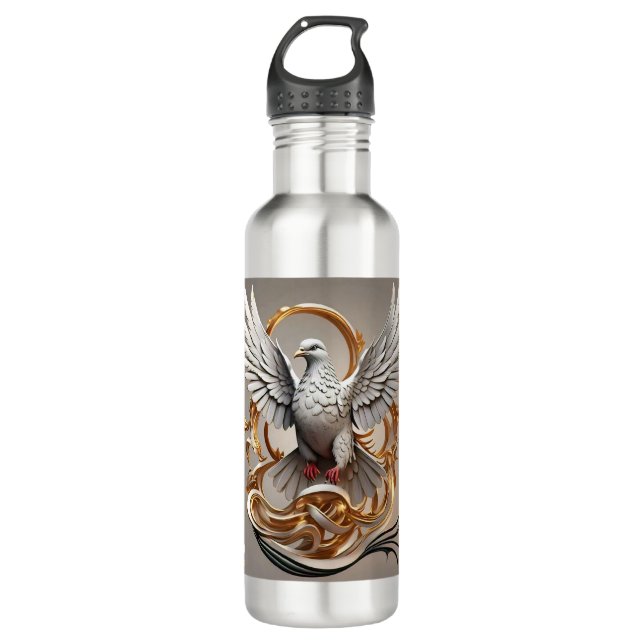 "Leuchtender Aufstieg" Edelstahlflasche (Vorderseite)