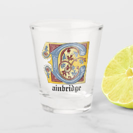 Leuchtender Brief C Schnapsglas