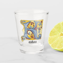 Leuchtender Brief K Schnapsglas