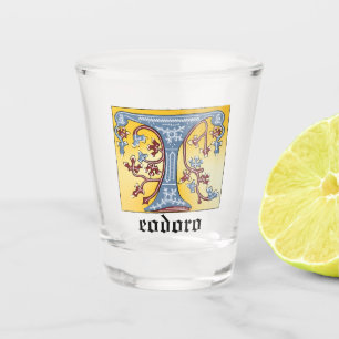Leuchtender Buchstabe T Schnapsglas