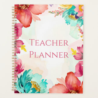 Leuchtender Floraler Lehrer Planer