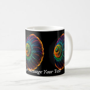 Leuchtender Geist: Das Neon-Muschel-Orakel Kaffeetasse