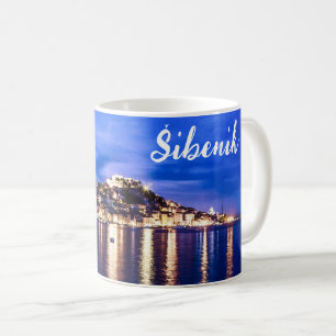 Leuchtender Hafen in Sibenik, Kroatien Kaffeetasse