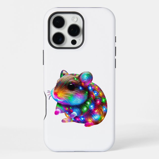 Leuchtender Hamster iPhone 16 Pro Max Hülle (Rückseite)