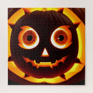 Leuchtender Jack-O'-Lantern-Kürbis