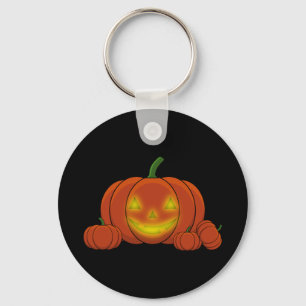 Leuchtender Jack-o'-Lantern-Kürbis Schlüsselanhänger