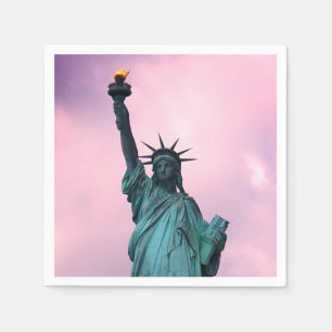 Leuchtender Leuchtturm des NYC - Lady Statue of Li Serviette