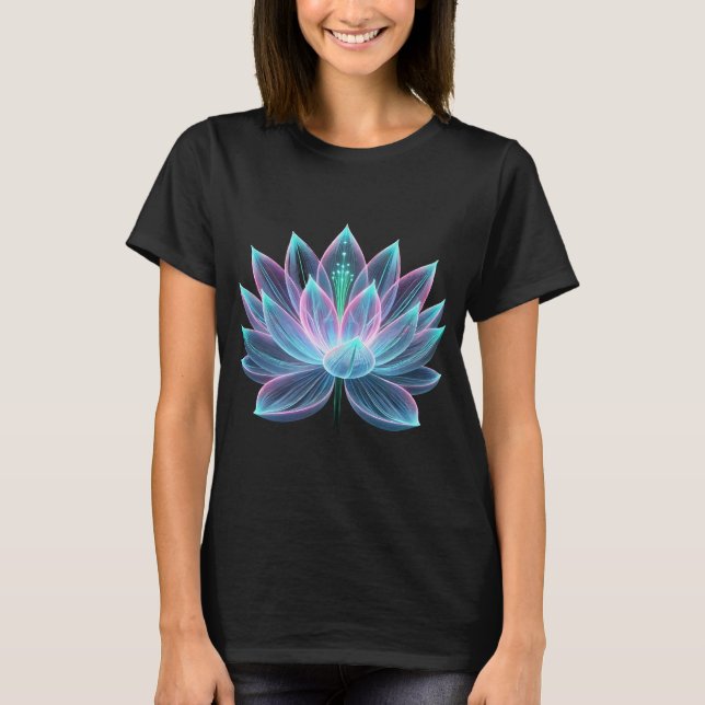 Leuchtender Lotus: blühende Strahlung T-Shirt (Vorderseite)