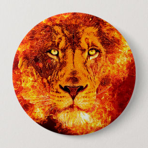 Leuchtender Löwe groß Button