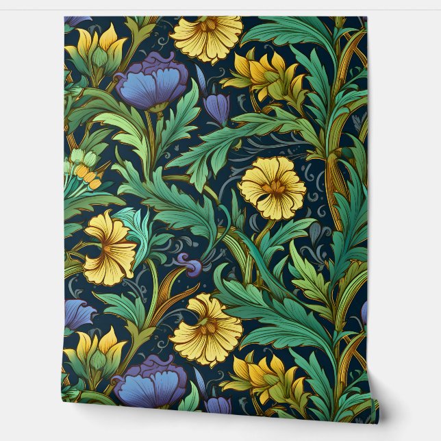 Leuchtender Märchengarten Botanisch Tapete (Abrollen)