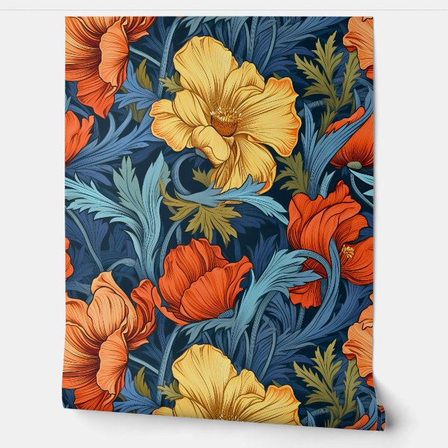 Leuchtender Märchengarten Botanisch Tapete (Abrollen)